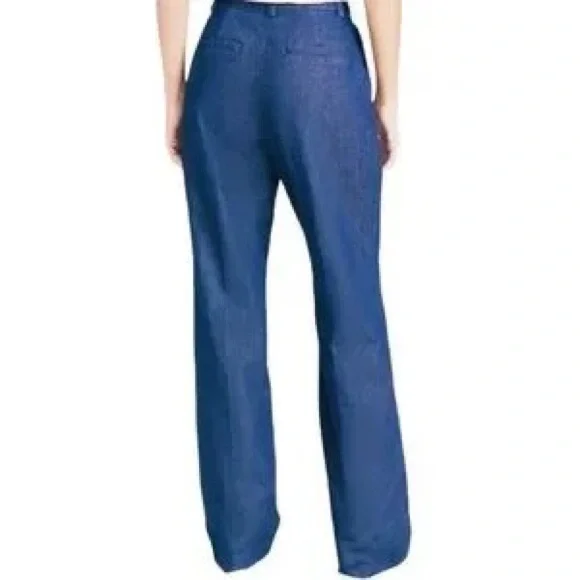 Favorite Daughter Favorite Pant Gramercy Denim Pleated Wide Leg Trouser, 6 1257 - Picture 2 of 11
